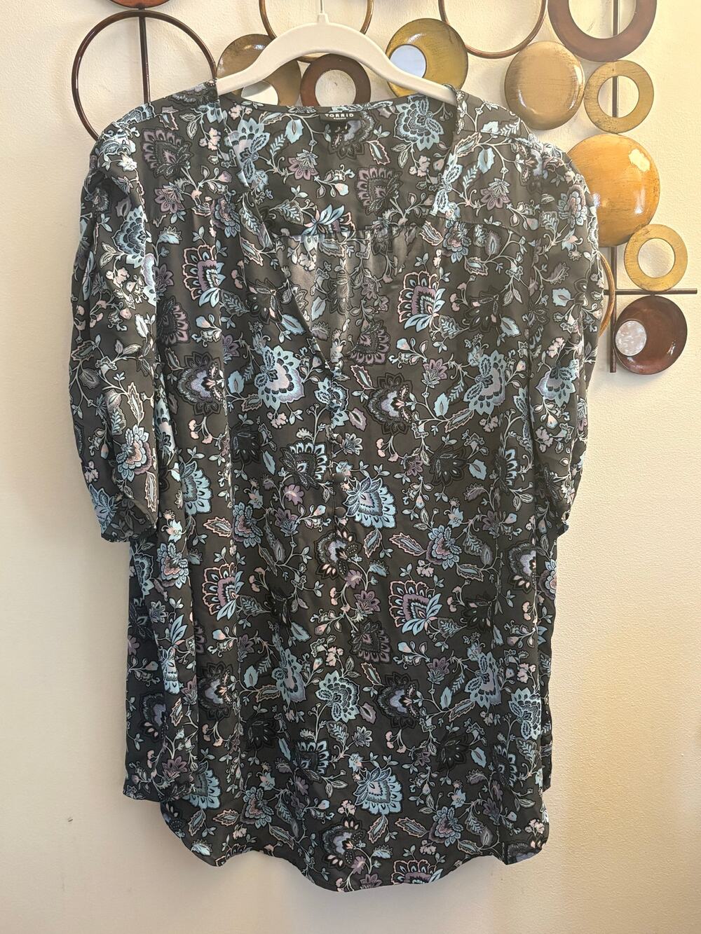 Women’s Torrid 3 (3x) green floral short sleeve top
